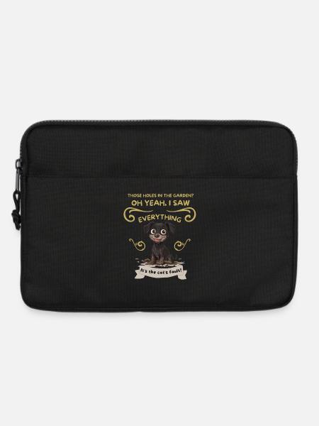 Schlammbespritzter Welpe: Katzenschuld - Laptoptasche 13" - Schwarz