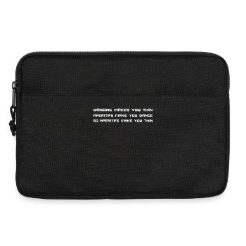 Blocky Glitch Text Tee - Laptop bag 13" - black - Front
