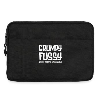 Grumpy Fussy Typography Tee - Laptop bag 13" - black - Front