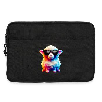 Coole Lammfell-Sonnenbrille - Laptoptasche 13" - Schwarz - Vorne
