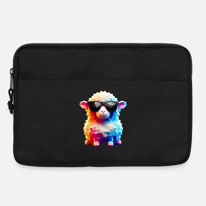 Coole Lammfell-Sonnenbrille - Laptoptasche 13" - Schwarz