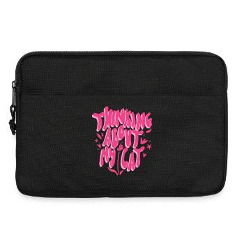 Thinking About My Cat – Love for Cats - Laptop bag 13" - black - Front