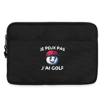 Mascotte balle de golf Cap Rouge - Sacoche pour ordinateur portable 13 pouces - noir - Devant