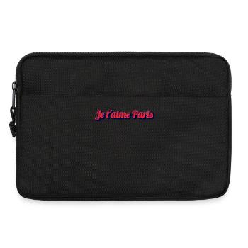 Je t'aime Paris Script with Blue Shadow - Laptop bag 13" - black - Front