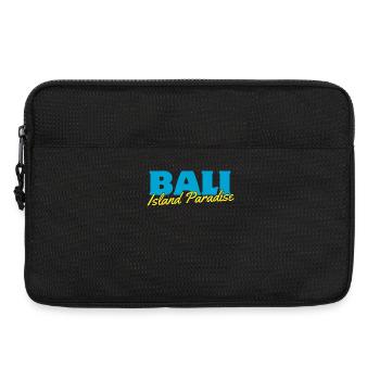 Tissu Paradis de l’île de Bali - Sacoche pour ordinateur portable 13 pouces - noir - Devant