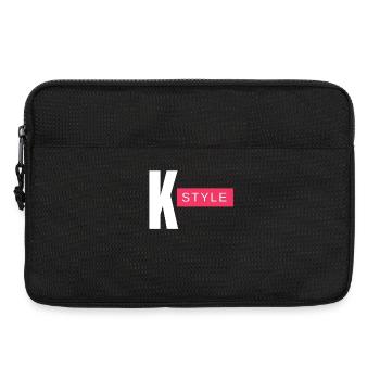 K Style Bold Logo mit rosa Akzent - Laptoptasche 13" - Schwarz - Vorne