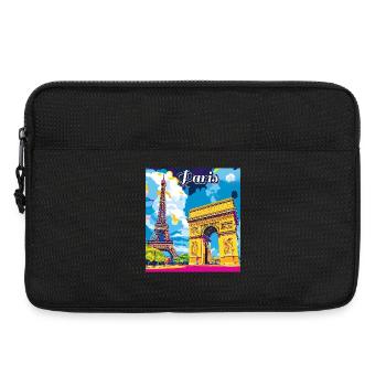 Monuments de la pop de Paris - Sacoche pour ordinateur portable 13 pouces - noir - Devant