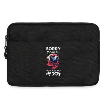 Sorry I Can't Plans With My Dog - Laptop bag 13" - black - Front