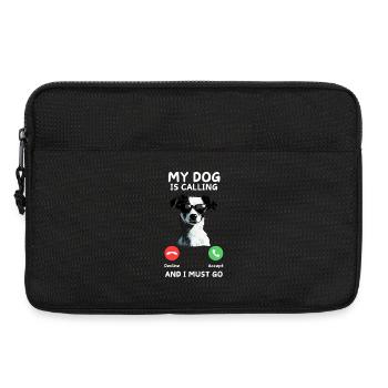 Le chien appelle : Il faut y aller - Sacoche pour ordinateur portable 13 pouces - noir - Devant