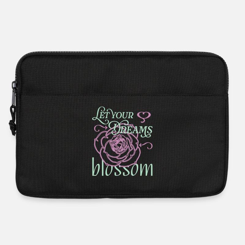 Träume erblühen lassen - Laptoptasche 13" - Schwarz