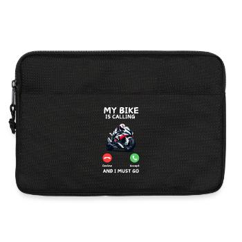 Mon vélo m’appelle - Sacoche pour ordinateur portable 13 pouces - noir - Devant