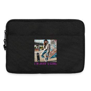 Je suis juste une fille - Sacoche pour ordinateur portable 13 pouces - noir - Devant