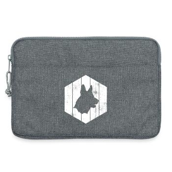 German Shepherd - Laptop bag 13" - heather grey - Front