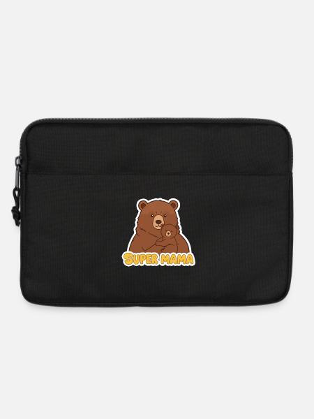 Super Mama Bär - Laptoptasche 13" - Schwarz