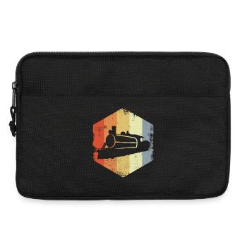 Locomotive à vapeur rétro - Sacoche pour ordinateur portable 13 pouces - noir - Devant