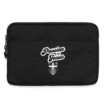 Passion für Jesus Christliches Motiv - Laptoptasche 13" - Schwarz - Vorne