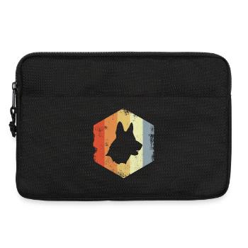 Vintage Deutscher Schäferhund - Laptoptasche 13" - Schwarz - Vorne