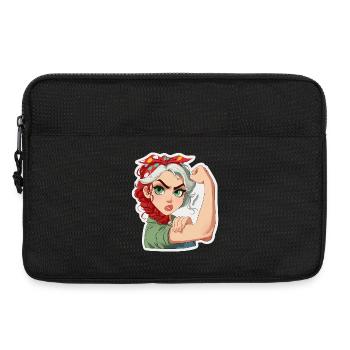 Femme puissante Dessin animé RosieStyle - Sacoche pour ordinateur portable 13 pouces - noir - Devant