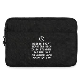Countdown Shirt: Destroyed in 24 Hours - Laptop bag 13" - black - Front