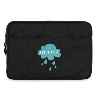Nuage Que la pluie Pluie Météo Pépinière Points - Sacoche pour ordinateur portable 13 pouces - noir - Devant
