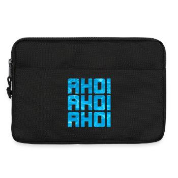 Ahoi Pool Meer Wasser maritim coole Sprüche Käptn - Laptoptasche 13" - Schwarz - Vorne