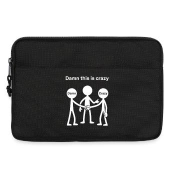 Schräger Matchstick Man Gen Z Humor Ironie - Laptoptasche 13" - Schwarz - Vorne