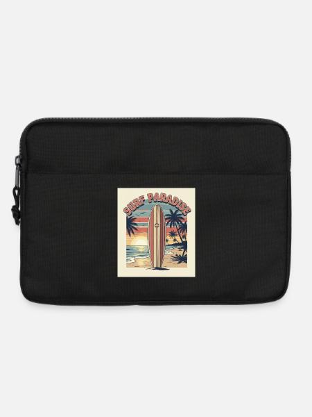 Surf Paradies Retro Design - Laptoptasche 13" - Schwarz
