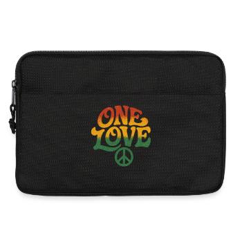 Peace and Love Rasta Design - Laptop bag 13" - black - Front