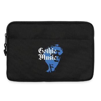 Portrait musical gothique abstrait - Sacoche pour ordinateur portable 13 pouces - noir - Devant