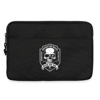 Motard Motard Chopper Briser les règles - Sacoche pour ordinateur portable 13 pouces - noir - Devant