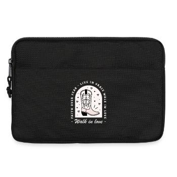 Christian quotes walk in love grace faith country - Laptop bag 13" - black - Front