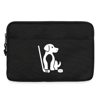 Dackel Beagle Eishockey Herrchen Frauchen  - Laptoptasche 13" - Schwarz - Vorne
