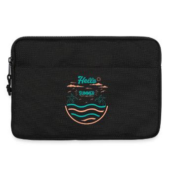 Summer Palm Tree Beach Design - Laptop bag 13" - black - Front