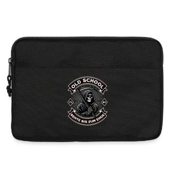 Biker Motorradfahrer Rentner - Rente bis zum Ende - Laptoptasche 13" - Schwarz - Vorne