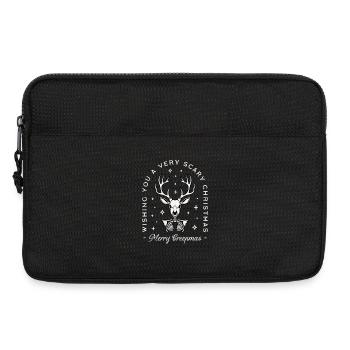 Squelette de renne effrayant gothique effrayant de Noël - Sacoche pour ordinateur portable 13 pouces - noir - Devant