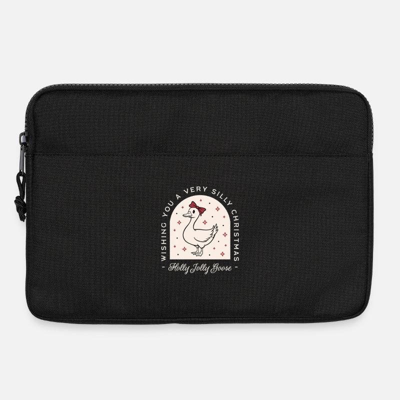 Dumme Gans Weihnachten lustige Bauernhoftier Grüße - Laptoptasche 13" - Schwarz
