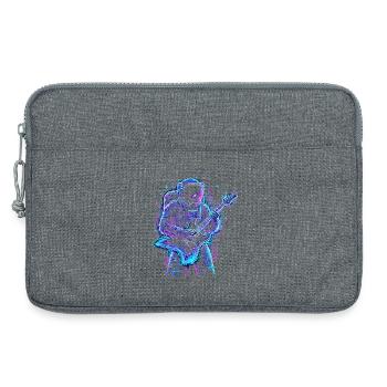 Astronaute Musicien - Guitare Électrique - Sacoche pour ordinateur portable 13 pouces - gris chiné - Devant