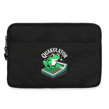 Lustiger Spruch Mathematik Frosch Taschenrechner - Laptoptasche 13" - Schwarz - Vorne