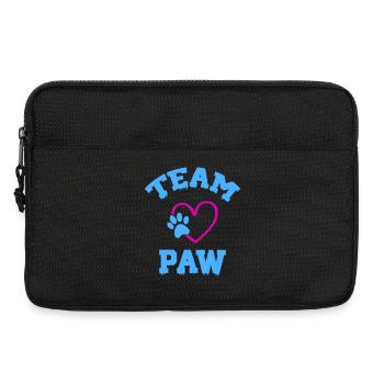 Team Pfoten Herz Logo - Laptoptasche 13" - Schwarz - Vorne