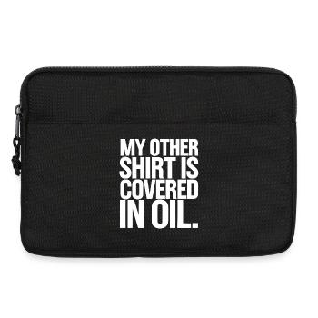 Oil Covered Shirt Parody - Laptop bag 13" - black - Front