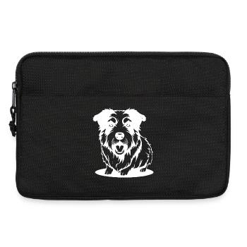 Hund weiß T-shirt Geschenk - Laptoptasche 13" - Schwarz - Vorne