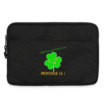 Trèfle Provoque la Chance Joyeuse - Sacoche pour ordinateur portable 13 pouces - noir - Devant