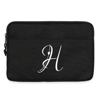 Buchstabe H Initiale Alphabet Monogramm Taschenfläche - Laptoptasche 13" - Schwarz - Vorne