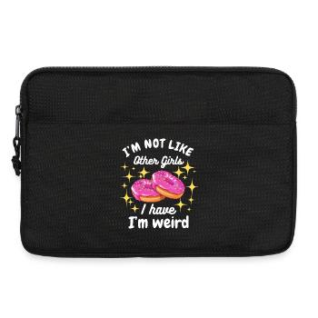 Ich bin nicht wie andere Mädchen, ich bin ein seltsamer Donut-Spaß - Laptoptasche 13" - Schwarz - Vorne