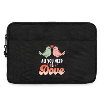 Wortspiel Vogeltaube Humor - Laptoptasche 13" - Schwarz - Vorne