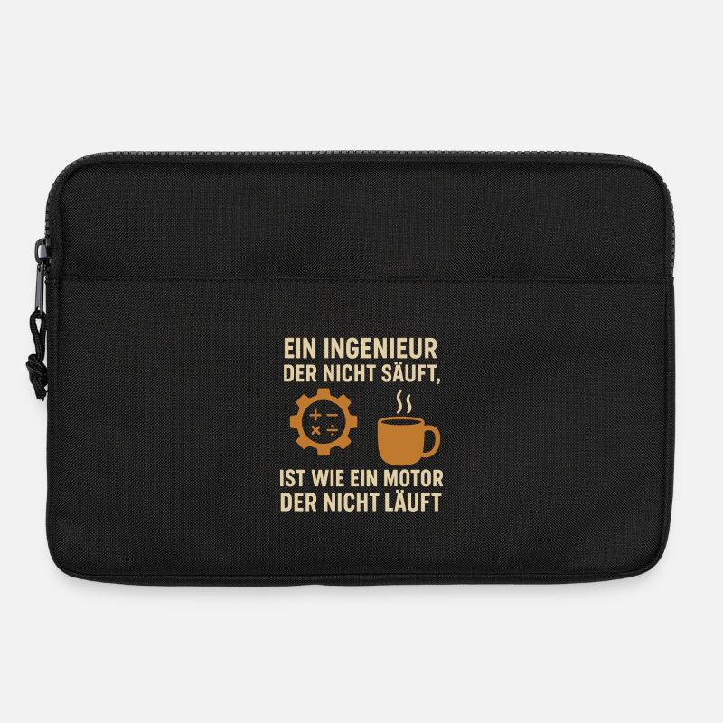 Ingenieur Kaffee Motor - Laptoptasche 13" - Schwarz