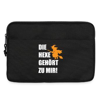 Die Hexe gehört zu mir! Lustiges Hexen Halloween - Laptoptasche 13" - Schwarz - Vorne