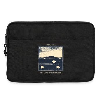 Psalm 23 The Lord Is My Shepherd Hirte Schafe - Laptoptasche 13" - Schwarz - Vorne