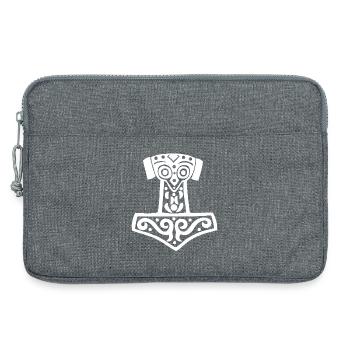 Thors Hammer (weiß) - Laptoptasche 13" - Grau meliert - Vorne