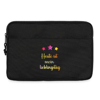heute_ist_mein_lieblingstag_sterne_- - Laptoptasche 13" - Schwarz - Vorne